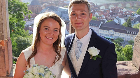 Matthew Wilkinson and Chloe Pearce on their Wedding Day.